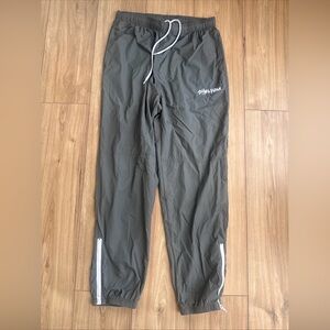 Shaka Wear Grey Nylon Track Swoosh Pants Men’s Sz Medium Lightweight Drawstring